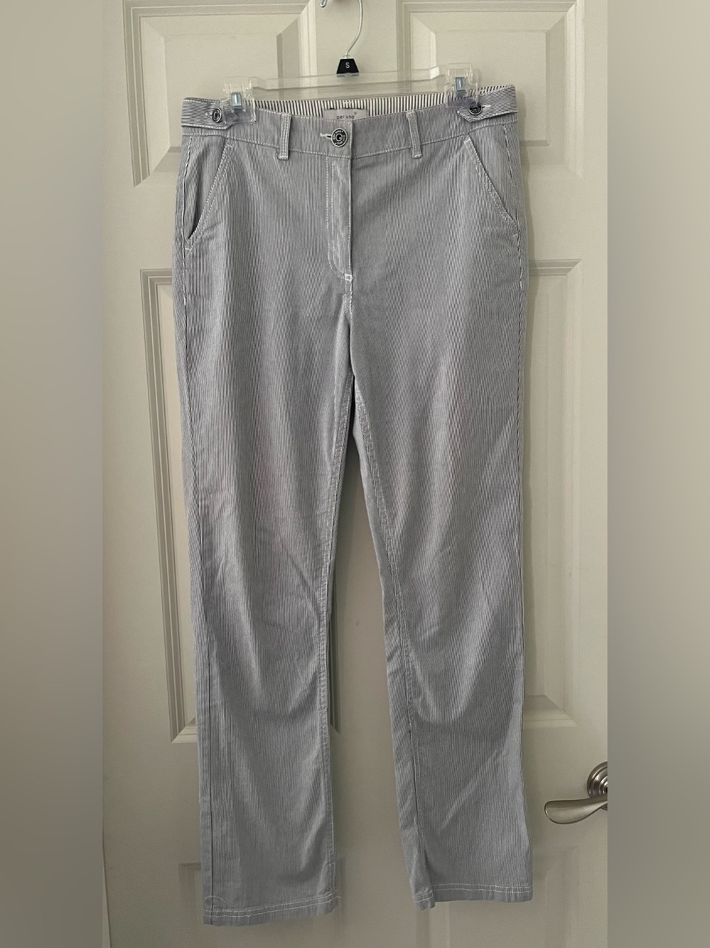 women's vertical pinstriped trousers Per Una collection by Marks & Spencer 10